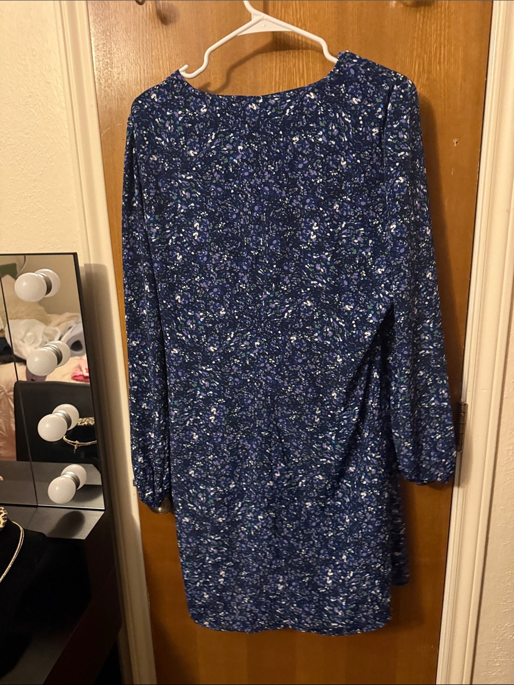 New nine britton Navy Floral Wrap Mini Dress - Picture 7 of 8